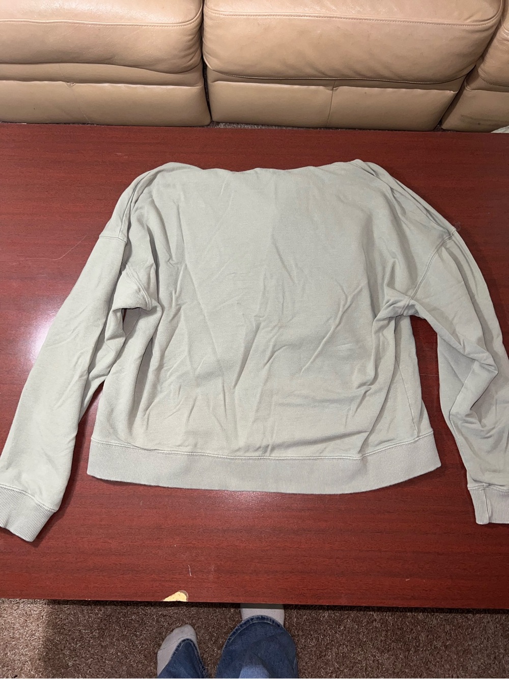 Vuori Sage Green Pullover Hoodie with Striped Drawcords - Picture 4 of 4
